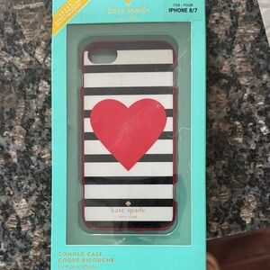 Kate Spade Striped Heart iPhone Case